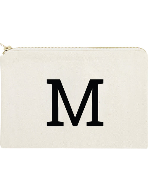 Load image into Gallery viewer, Personalized Modern Monogram Cosmetic Bag and Travel Make Up Pouch by The Cotton &amp; Canvas Co.
