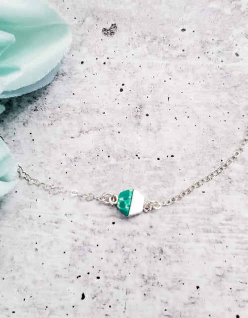 Load image into Gallery viewer, Petite Hexagon Howlite Necklace by Salt and Sparkle
