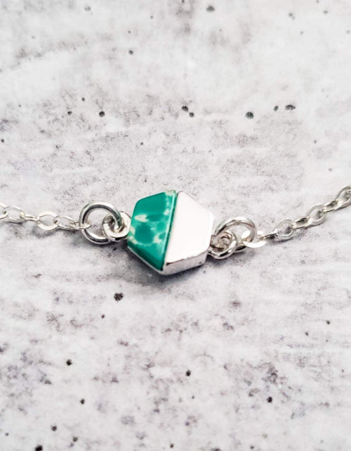 Load image into Gallery viewer, Petite Hexagon Howlite Necklace by Salt and Sparkle
