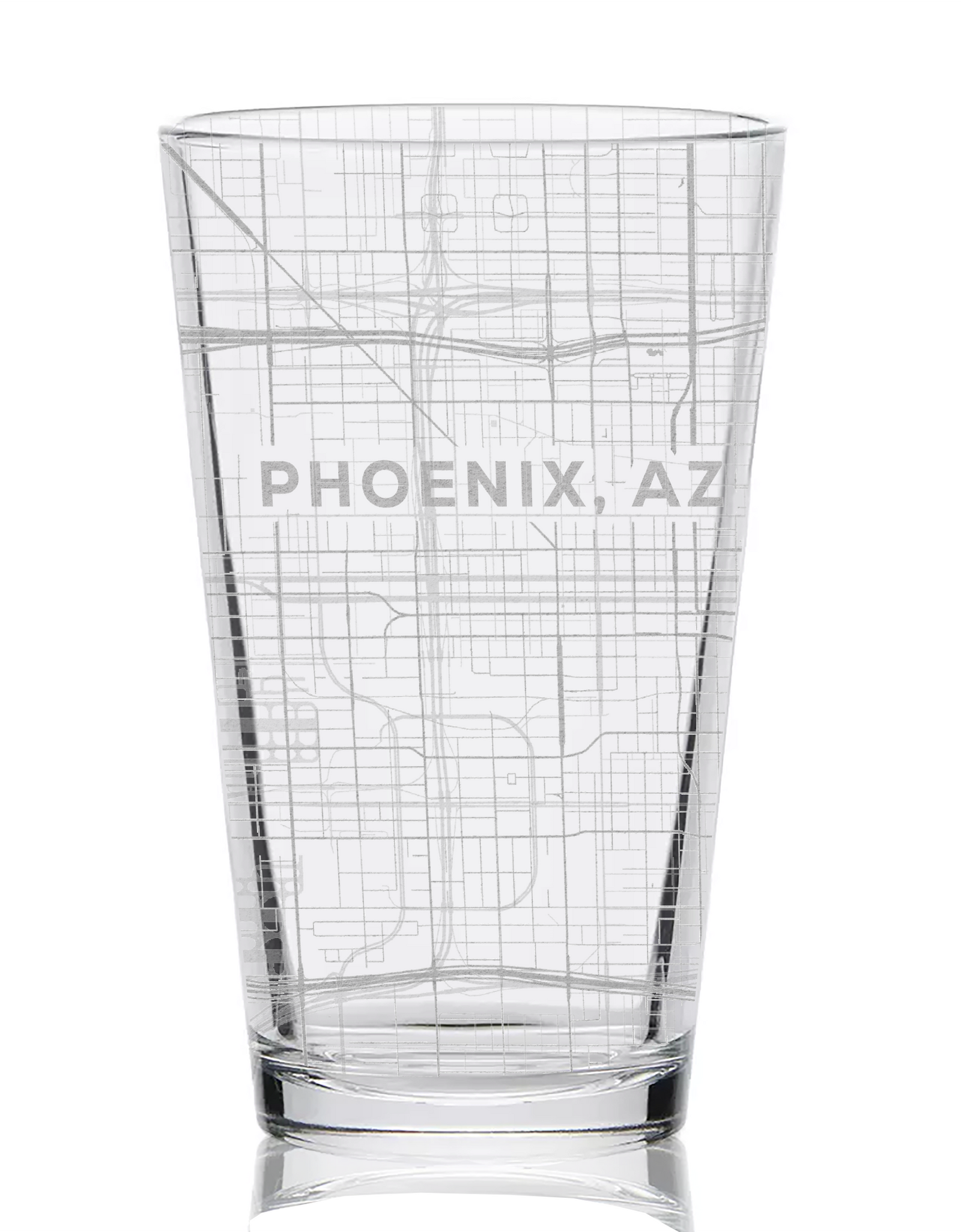 CITY STREET MAP Pint Glasses by LumEngrave