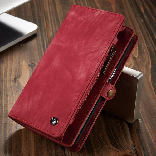 Load image into Gallery viewer, Luxury Leather Phone Wallet with Card Holders For Samsung Galaxy S7 Edge S8 S9 S10 Plus S10E note 8 9 10 Pro with Detachable Leather Magnet Case by Js House
