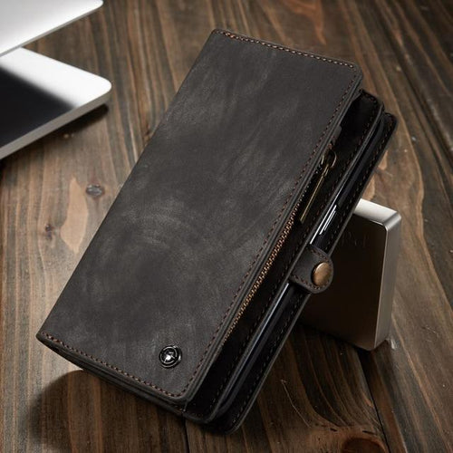 Load image into Gallery viewer, Luxury Leather Phone Wallet with Card Holders For Samsung Galaxy S7 Edge S8 S9 S10 Plus S10E note 8 9 10 Pro with Detachable Leather Magnet Case by Js House
