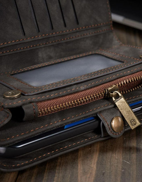 Load image into Gallery viewer, Luxury Leather Phone Wallet with Card Holders For Samsung Galaxy S7 Edge S8 S9 S10 Plus S10E note 8 9 10 Pro with Detachable Leather Magnet Case by Js House
