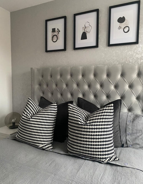 Load image into Gallery viewer, Silver Grey Black Abstract 4 Colour Shapes Home Wall Decor Print by WinsterCreations™ Official Store
