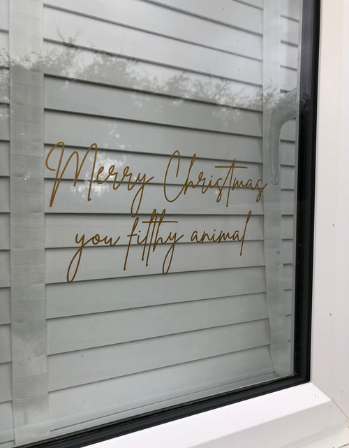 Load image into Gallery viewer, Merry Christmas You Filthy Animal Window Door Vinyl Christmas Sticker by WinsterCreations™ Official Store
