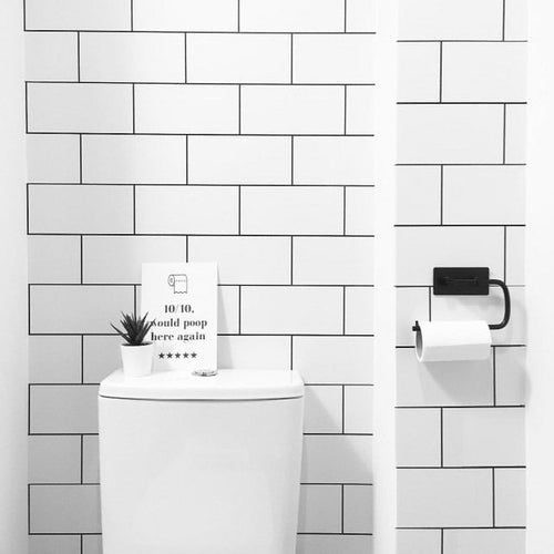 Load image into Gallery viewer, 10/10 Would Poop Here Again Funny Bathroom Wall Decor Print by WinsterCreations™ Official Store
