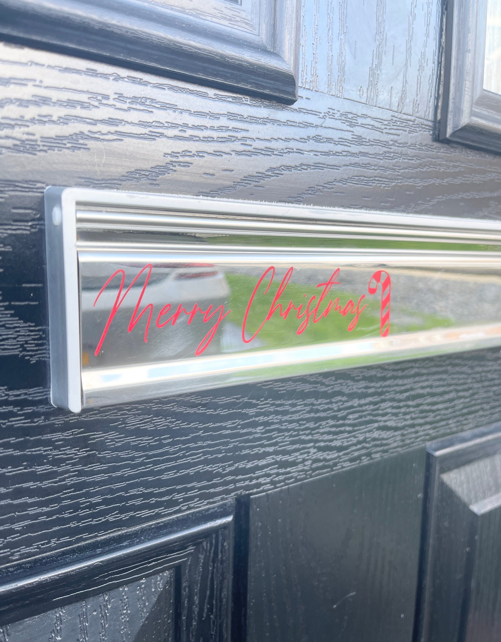 Merry Christmas Candy Cane Letter Box Letterbox Decor House Sticker Label by WinsterCreations™ Official Store