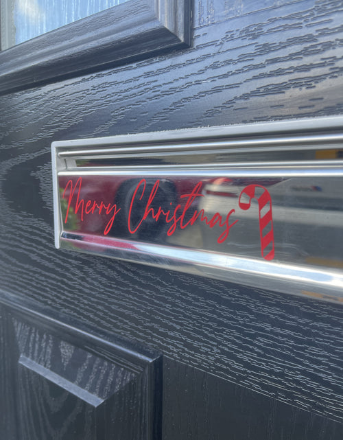 Load image into Gallery viewer, Customisable Candy Cane Star Tree Letter Box Letterbox Decor House Sticker Label by WinsterCreations™ Official Store
