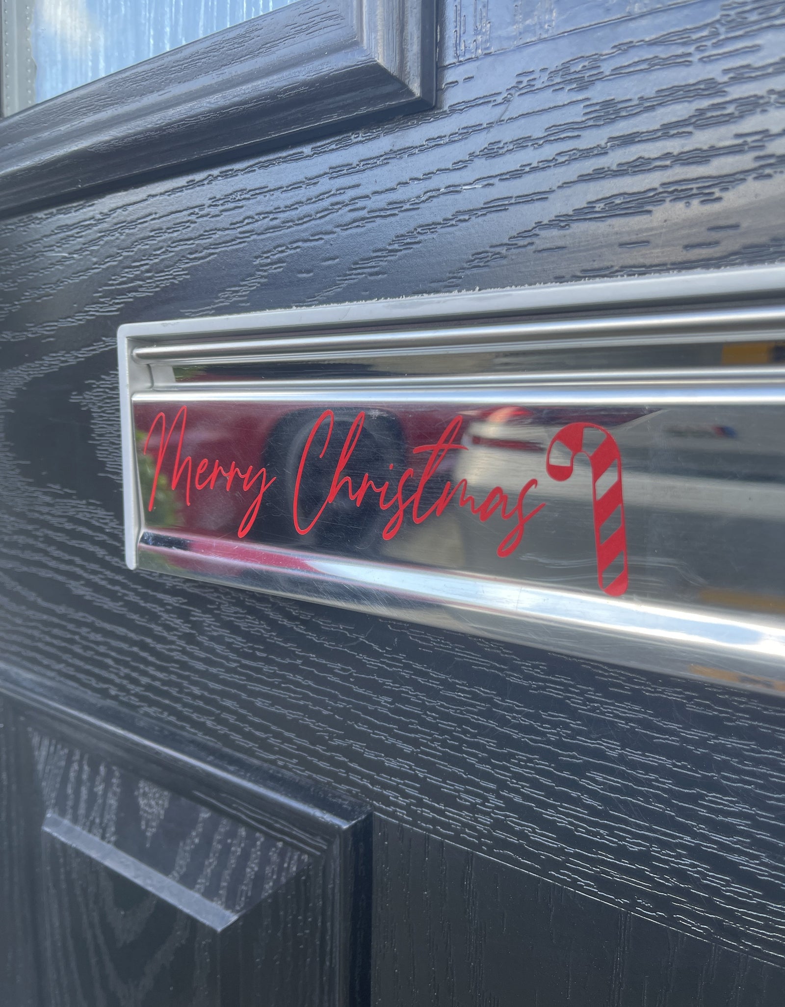 Customisable Candy Cane Star Tree Letter Box Letterbox Decor House Sticker Label by WinsterCreations™ Official Store