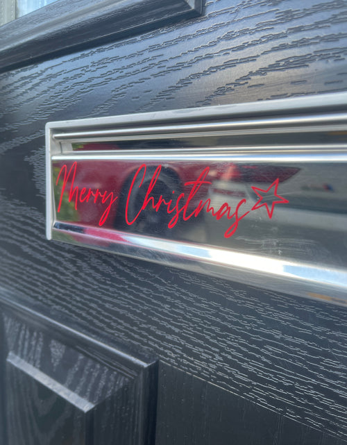 Load image into Gallery viewer, Merry Christmas Star Letter Box Letterbox Decor House Sticker Label by WinsterCreations™ Official Store
