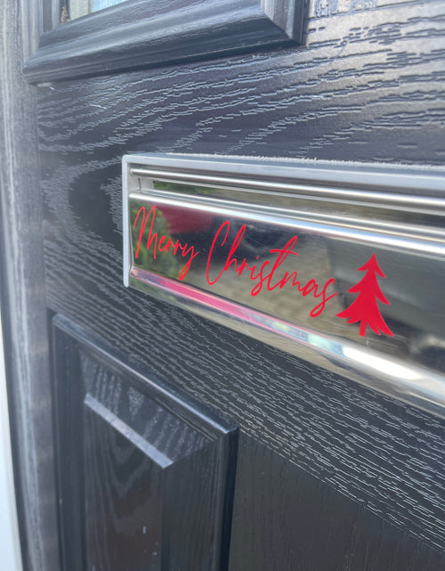 Load image into Gallery viewer, Merry Christmas Tree Letter Box Letterbox Decor House Sticker Label by WinsterCreations™ Official Store
