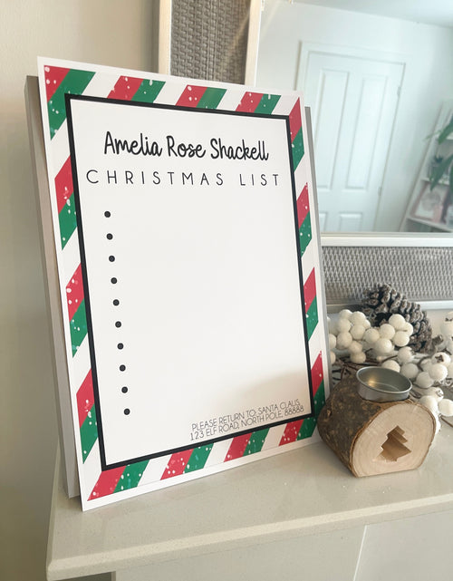 Load image into Gallery viewer, Personalised Name Christmas List To Santa Winter Christmas Seasonal Wall Home Decor Print by WinsterCreations™ Official Store
