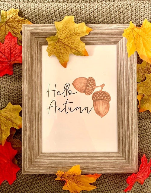 Load image into Gallery viewer, Hello Autumn Acorn Autumn Seasonal Wall Home Decor Print by WinsterCreations™ Official Store
