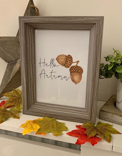 Load image into Gallery viewer, Hello Autumn Acorn Autumn Seasonal Wall Home Decor Print by WinsterCreations™ Official Store
