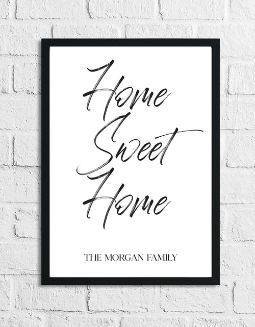 Load image into Gallery viewer, Personalised Home Sweet Home Surname Simple Home Wall Decor Print by WinsterCreations™ Official Store
