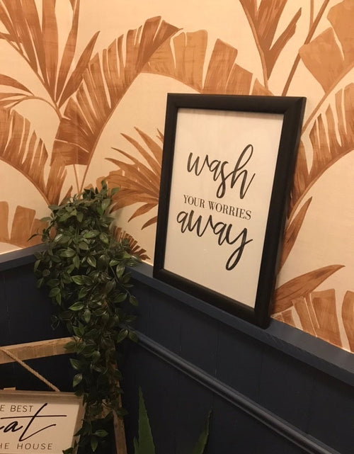Load image into Gallery viewer, Wash Your Worries Away Marble Bathroom Wall Decor Print (With Or Without Marble) by WinsterCreations™ Official Store
