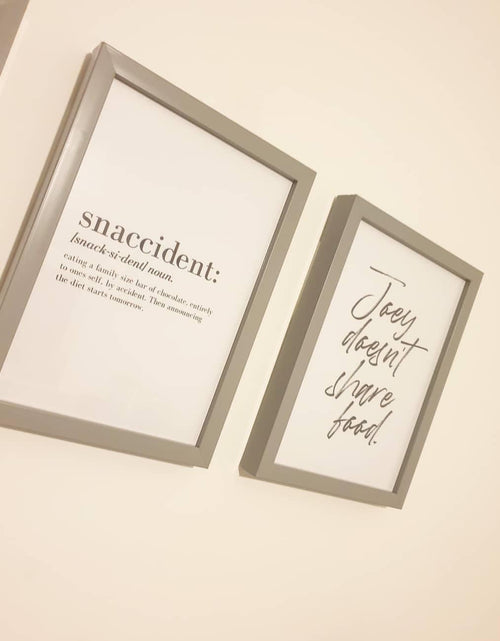 Load image into Gallery viewer, Snaccident Definition Kitchen Funny Simple Wall Decor Print by WinsterCreations™ Official Store
