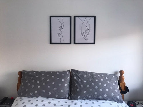 Load image into Gallery viewer, Adams Touching Hands Line Work Wall Decor Print by WinsterCreations™ Official Store
