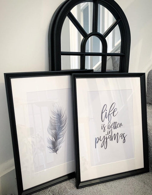 Load image into Gallery viewer, Feather Black Elegant Bedroom Simple Decor Print by WinsterCreations™ Official Store
