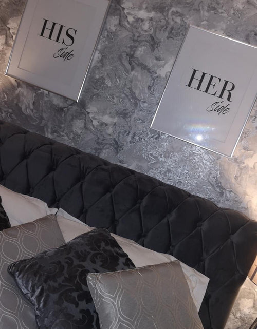 Load image into Gallery viewer, His &amp; Hers Side Bold Couple Black Set Of 2 Bedroom Prints by WinsterCreations™ Official Store
