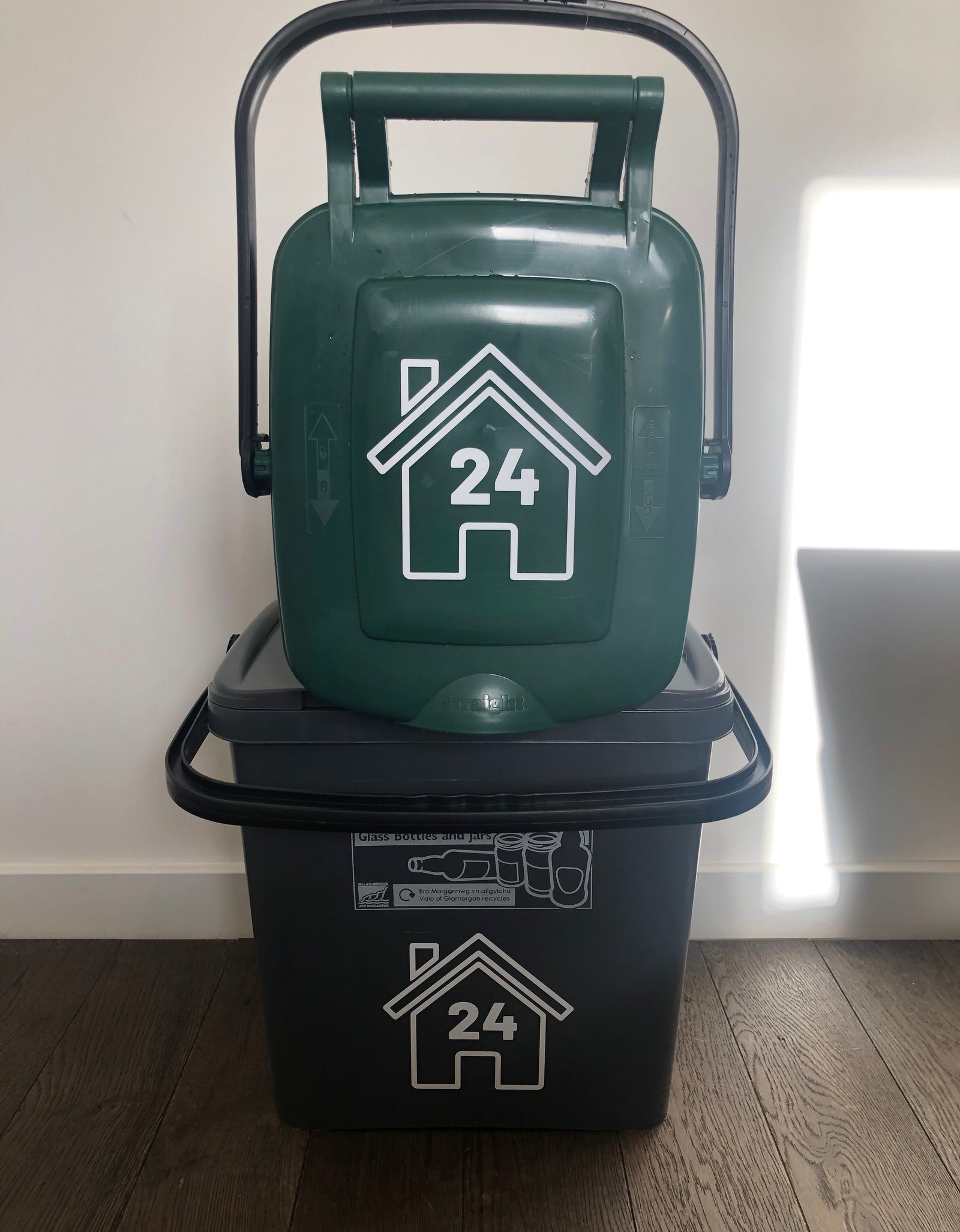 Wheelie Bin Caddy Recycle Home Decor Rose House Number Sticker Label by WinsterCreations™ Official Store