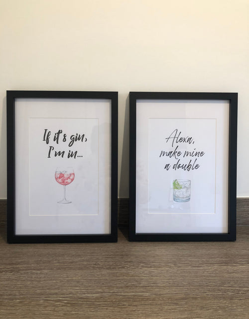Load image into Gallery viewer, If Its Gin, Im In Glass Alcohol Wall Decor Print by WinsterCreations™ Official Store
