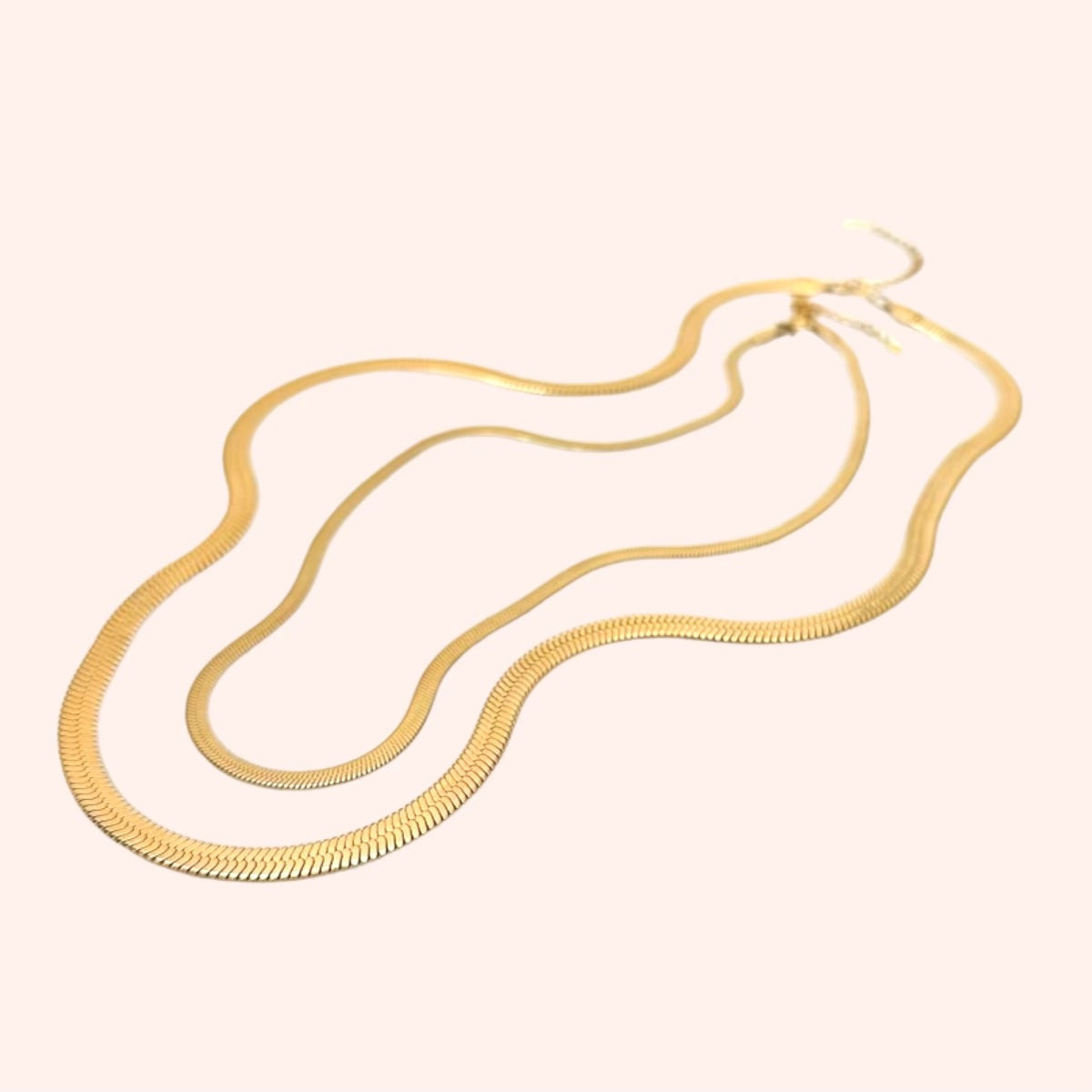 Herringbone Chain Classic Gold Necklace by ETHICGOODS