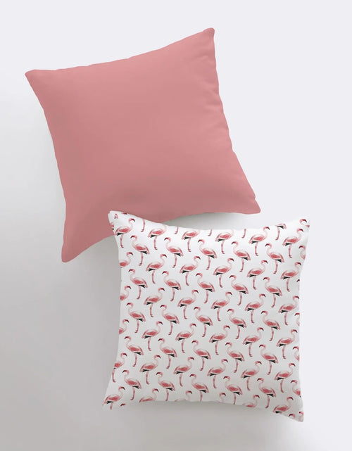 Load image into Gallery viewer, Pink Flamingos | Pillow Cover | Throw Pillow | Home Decor | Pillow | Bedroom Decor | Beach Decor | Throw Pillow Covers | Room Decor | Gift by UniikPillows
