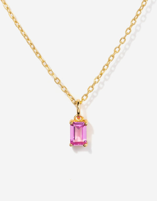 Load image into Gallery viewer, Birthstone Pink Tourmaline Necklace - October by Little Sky Stone
