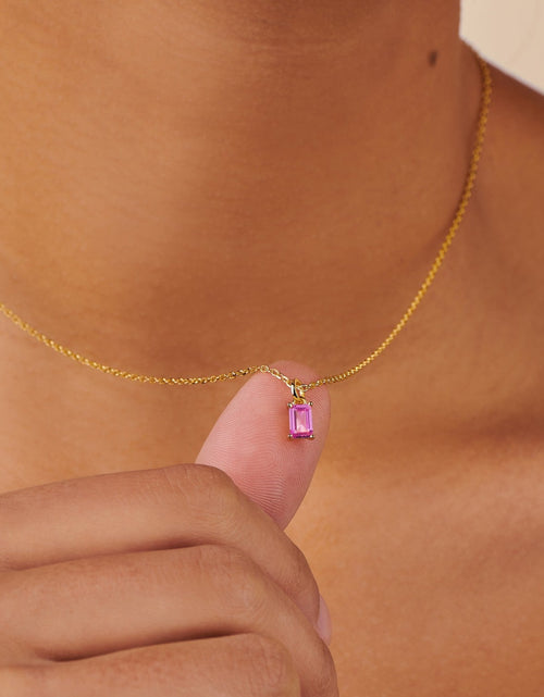 Load image into Gallery viewer, Birthstone Pink Tourmaline Necklace - October by Little Sky Stone
