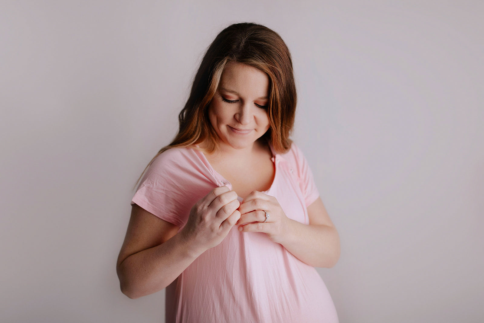 Light Pink Labor and Delivery Nursing Hospital Gown by Three Little Tots