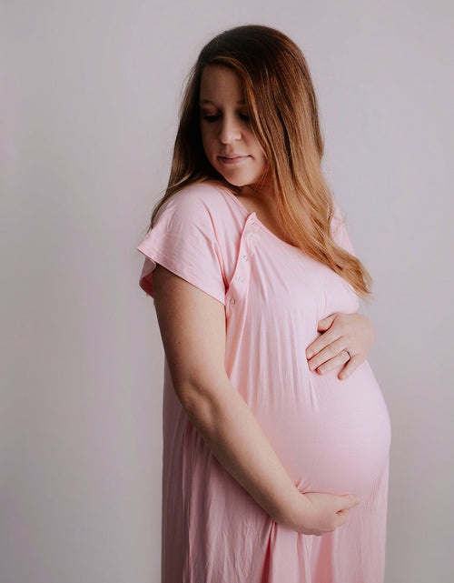 Load image into Gallery viewer, Light Pink Labor and Delivery Nursing Hospital Gown by Three Little Tots
