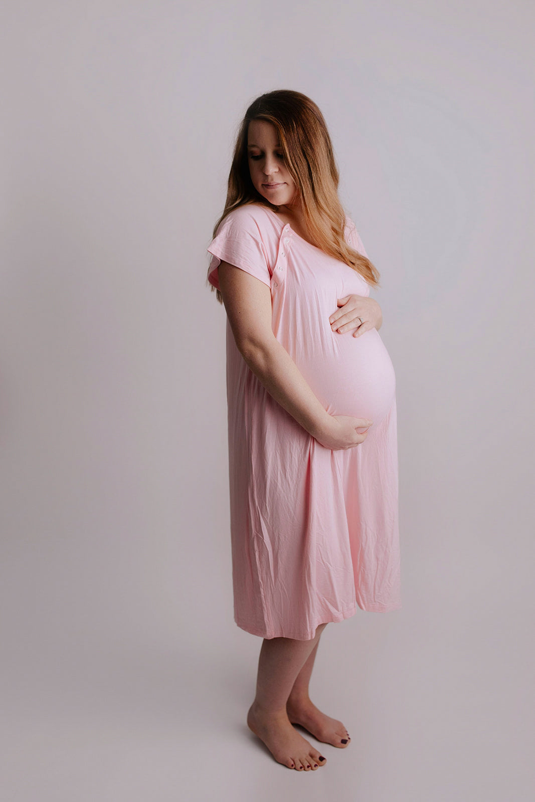 Light Pink Labor and Delivery Nursing Hospital Gown by Three Little Tots