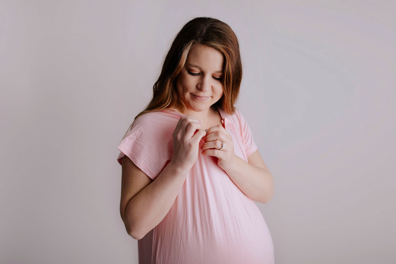 Light Pink Labor and Delivery Nursing Hospital Gown by Three Little Tots