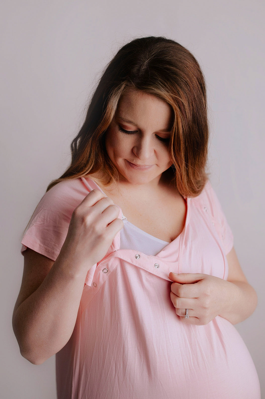 Light Pink Labor and Delivery Nursing Hospital Gown by Three Little Tots