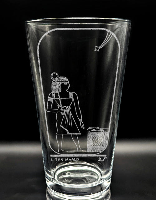 Load image into Gallery viewer, EGYPTIAN TAROT CARD Pint Glasses by LumEngrave
