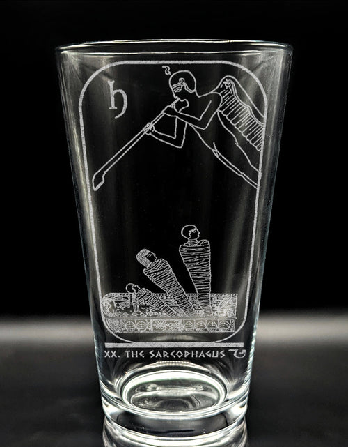 Load image into Gallery viewer, EGYPTIAN TAROT CARD Pint Glasses by LumEngrave
