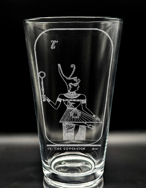 Load image into Gallery viewer, EGYPTIAN TAROT CARD Pint Glasses by LumEngrave
