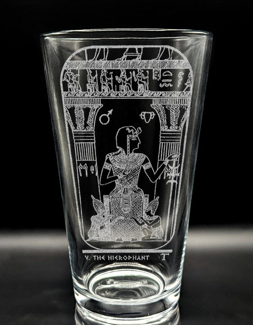 Load image into Gallery viewer, EGYPTIAN TAROT CARD Pint Glasses by LumEngrave

