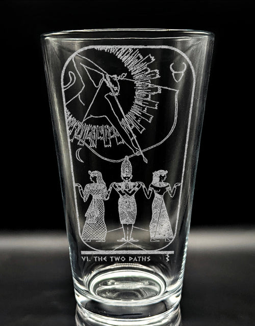 Load image into Gallery viewer, EGYPTIAN TAROT CARD Pint Glasses by LumEngrave

