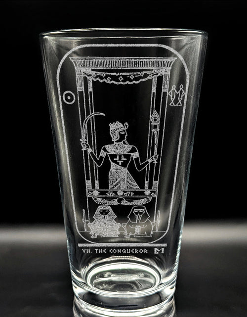 Load image into Gallery viewer, EGYPTIAN TAROT CARD Pint Glasses by LumEngrave
