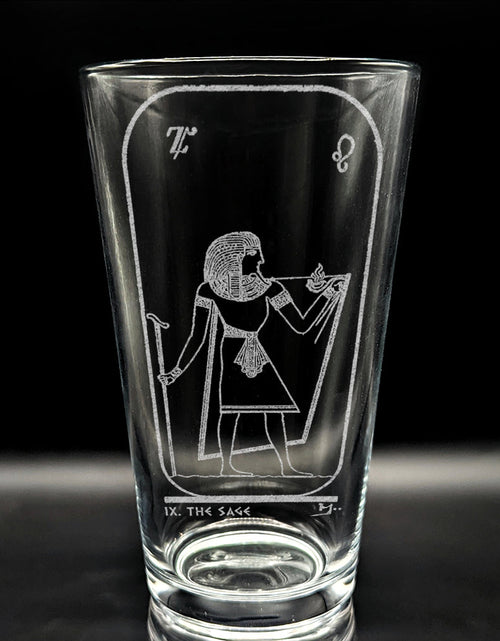 Load image into Gallery viewer, EGYPTIAN TAROT CARD Pint Glasses by LumEngrave
