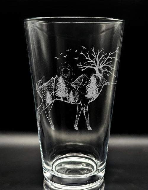 Load image into Gallery viewer, DOUBLE EXPOSURE ANIMALS Pint Glasses by LumEngrave
