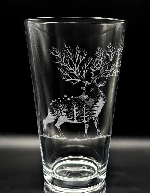 Load image into Gallery viewer, DOUBLE EXPOSURE ANIMALS Pint Glasses by LumEngrave
