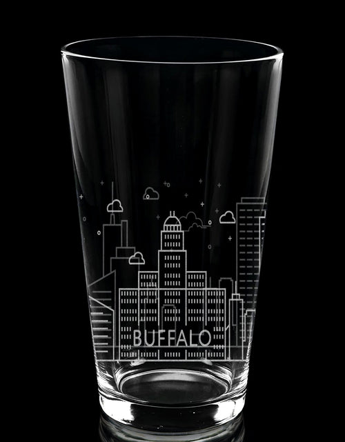 Load image into Gallery viewer, CITY SKYLINES Pint Glasses by LumEngrave
