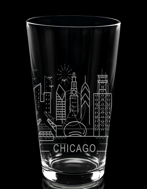 Load image into Gallery viewer, CITY SKYLINES Pint Glasses by LumEngrave
