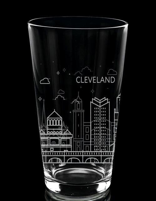 Load image into Gallery viewer, CITY SKYLINES Pint Glasses by LumEngrave
