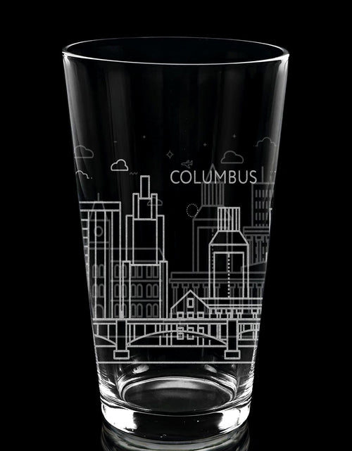 Load image into Gallery viewer, CITY SKYLINES Pint Glasses by LumEngrave

