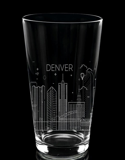 Load image into Gallery viewer, CITY SKYLINES Pint Glasses by LumEngrave
