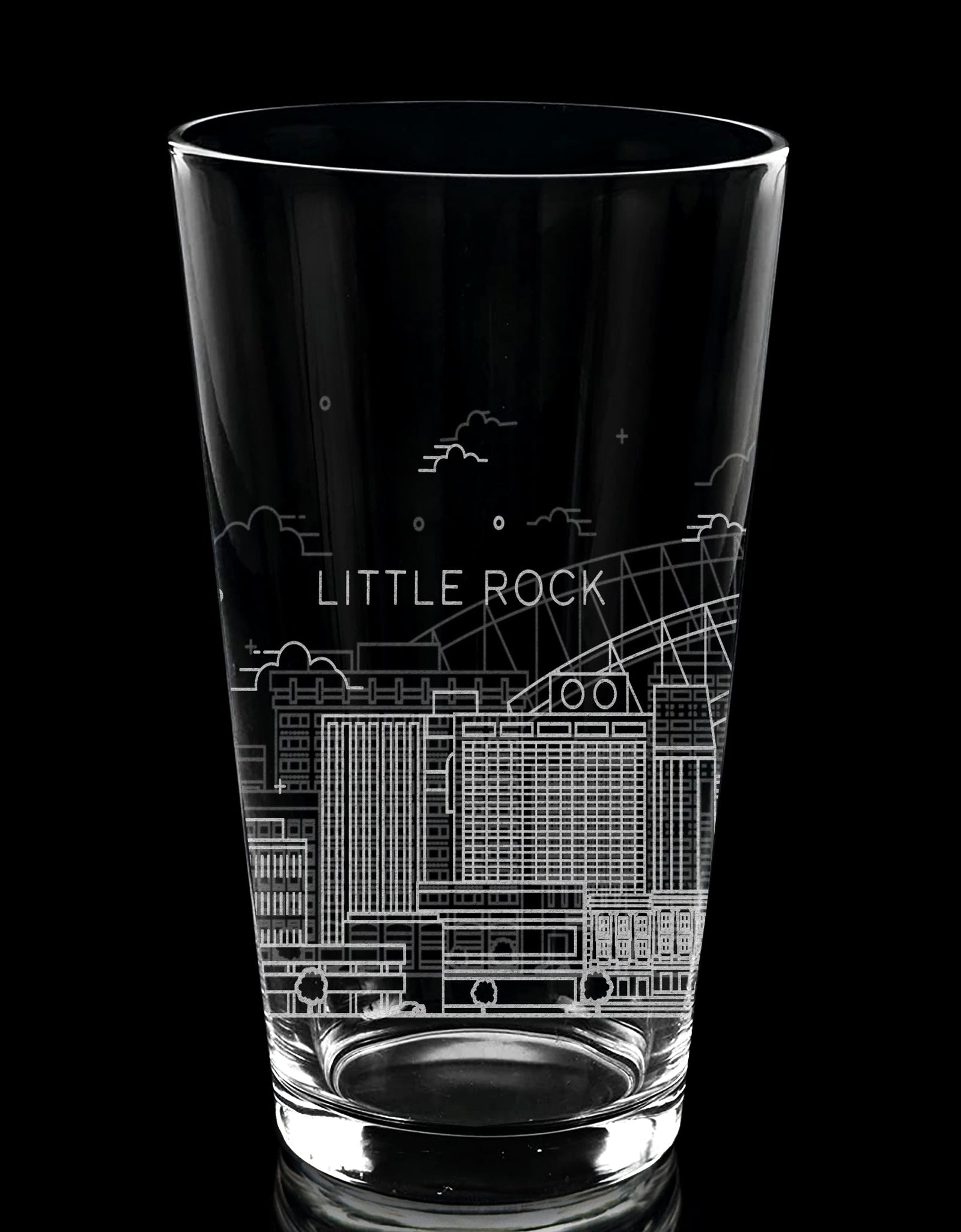 CITY SKYLINES Pint Glasses by LumEngrave